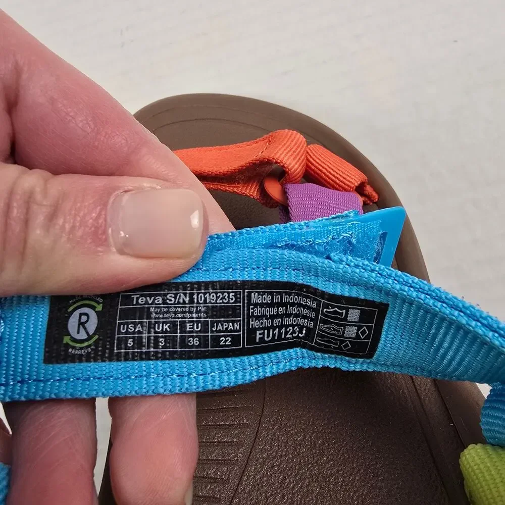 Teva Hurricane XLT2 Sport Sandals Womens Size 5 Explore Multi Colorful 1019235
